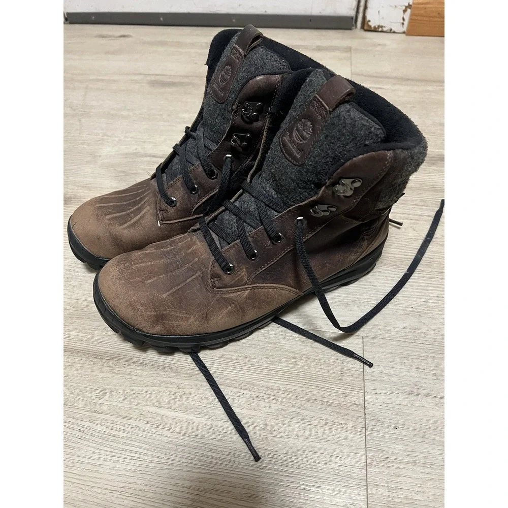 TIMBERLAND MEN'S A186R CHILLBERG WP INSULATED BOOT BROWN FULL GRAIN‎ Size 11